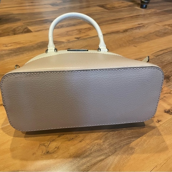 Kate Spade Carli Grove Street Warm Beige/Cement Leather Satchel - Picture 7 of 11